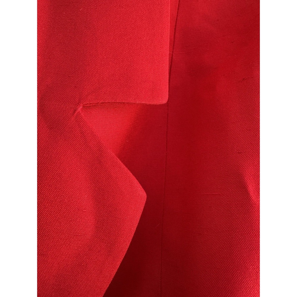 Vintage Christian Dior Red Cropped‎ 1980s Single Button Notched Lapel Jacket, M - Picture 6 of 6